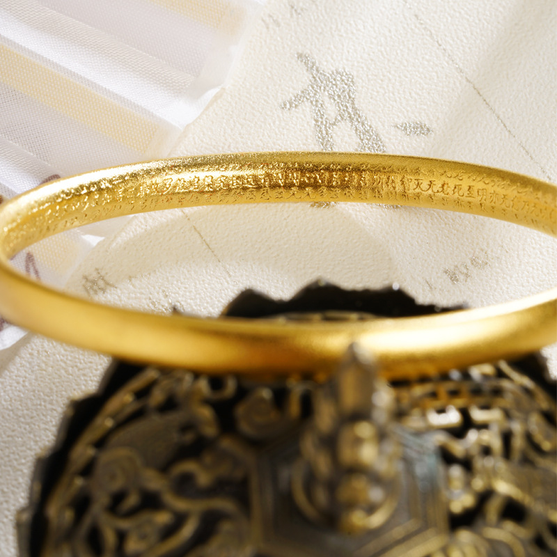 Nuevos productos de Vietnam Shajin Guochao antiguo brazalete de esmerilado no se desvanecerá retro alta sensación de joyería versátil