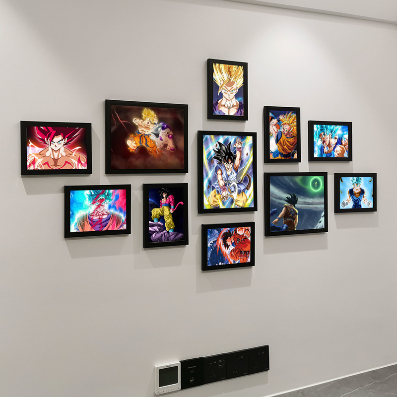 Memory Nostalgic Anime Saiyan Dragon Ball Poster Combination Photo Wall Simple Creative Punch-Free Wall-Mounted Photo Frame Memory Nostalgic Anime Saiyan Dragon Ball Poster Combination Photo Wall Simple Creative Punch-Free Wall-Mounted Photo Frame