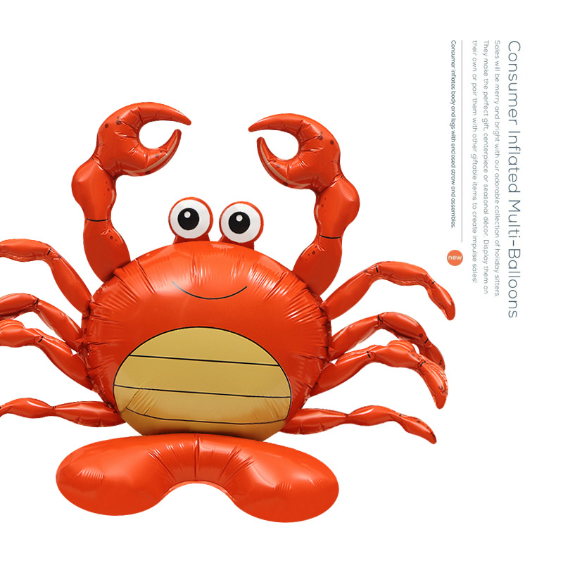 Decoración de fiesta Decoración Accesorios de fotografía globo de juguete 4D tridimensional de pie pequeño animal de dibujos animados forma globo de película de aluminio