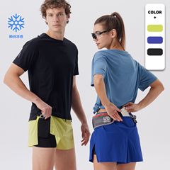 アウトドアスポーツ速乾半ズボン男性ランニング三分ズボン陸上マラソントレーニング服は内張りがあります。