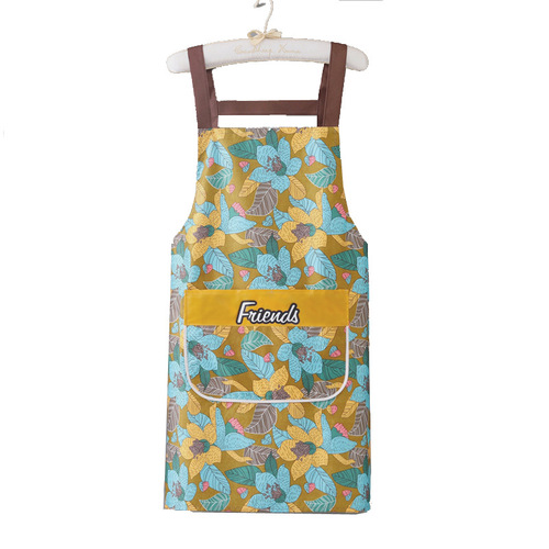 New waterproof strap apron for kitchen cooking anti-oil stain waist net red new fashionable restaurant adult overalls