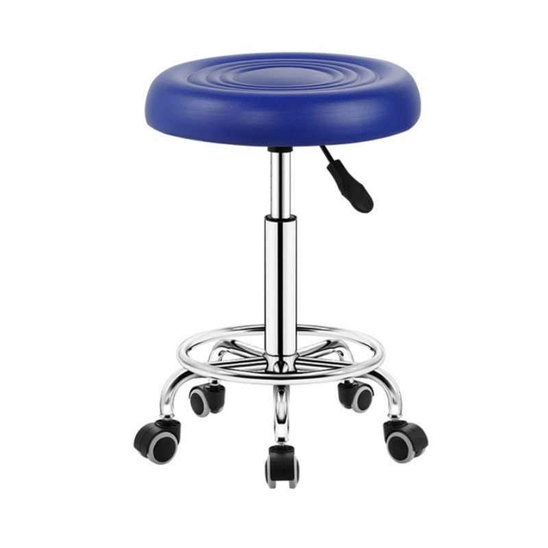 Taburete de belleza elevación polea giratoria taburete de barbería taburete redondo barbería silla de bar image 17