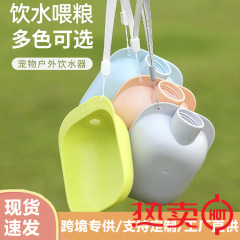 跨境爆款宠物喂水器狗狗户外便携式折叠水壶遛狗矿泉水喝水碗批