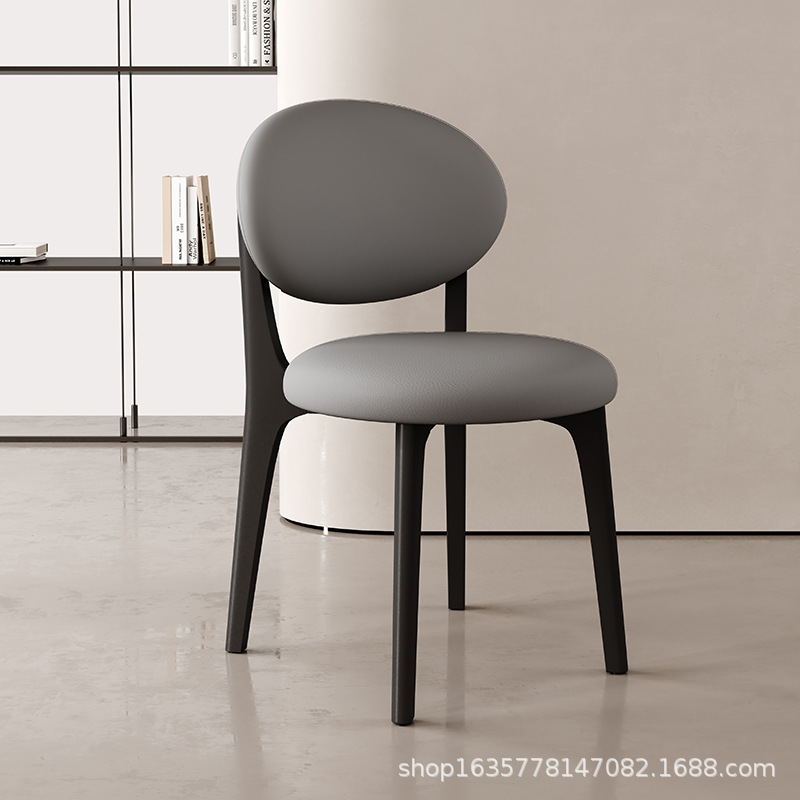 Silla de comedor de madera maciza moderna, comedor casero, hotel, cómodas sillas de respaldo, estilo nórdico, mesa de comedor simple, taburetes