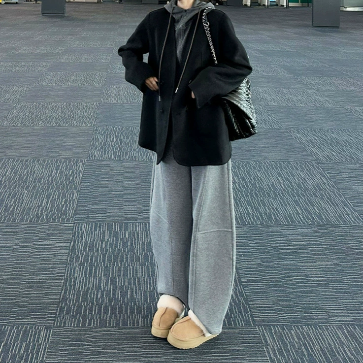 Для беременных повседневные прямые спортивные брюки с широкими ногами беременные осень-зима бархатные брюки для беременных