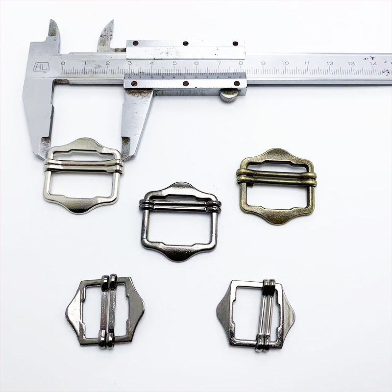 Hexagonal Double Pin Buckle Alloy Vest Back Belt School Bag Buckle Trapezoidal Sliding Buckle Mesh Buckle Electroplating Does Not Fade