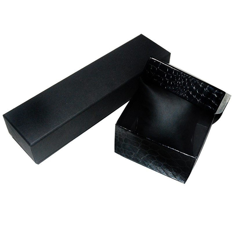 Caja de pulsera de reloj de cocodrilo, caja de collar, caja de exhibición, caja de cartón, fábrica de inventario al por mayor image 1