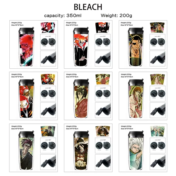 BLEACH Death God water cup anime merchandise double-layer insulated cup for men and women sports water bottle drinking cup tea cup