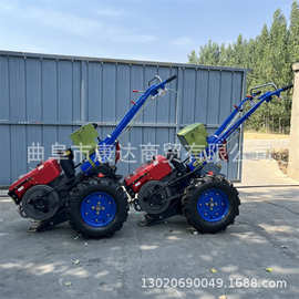 手扶拖拉机图片 农田开沟除草机器 收花生果机器 柴油旋耕机