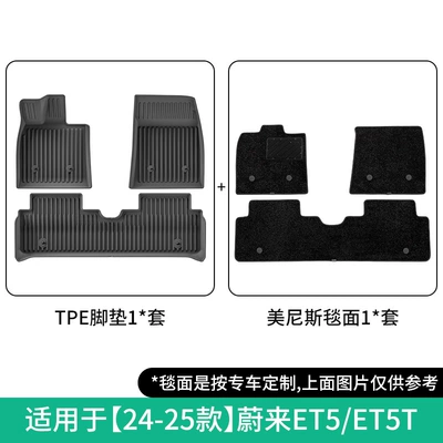 Modelə uyğun ayaqaltı Nio Et5/Et5T Full Car Surround - 24-25-nio-et5et5t-double-layer-menis-floor-mats-w250006860