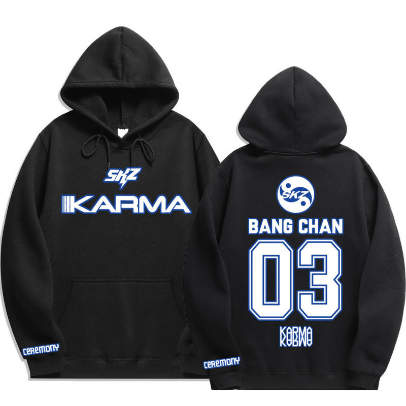 2025 Stray Kids skz comeback merchandise set, ribbed hem hoodie sweatshirt top in stock