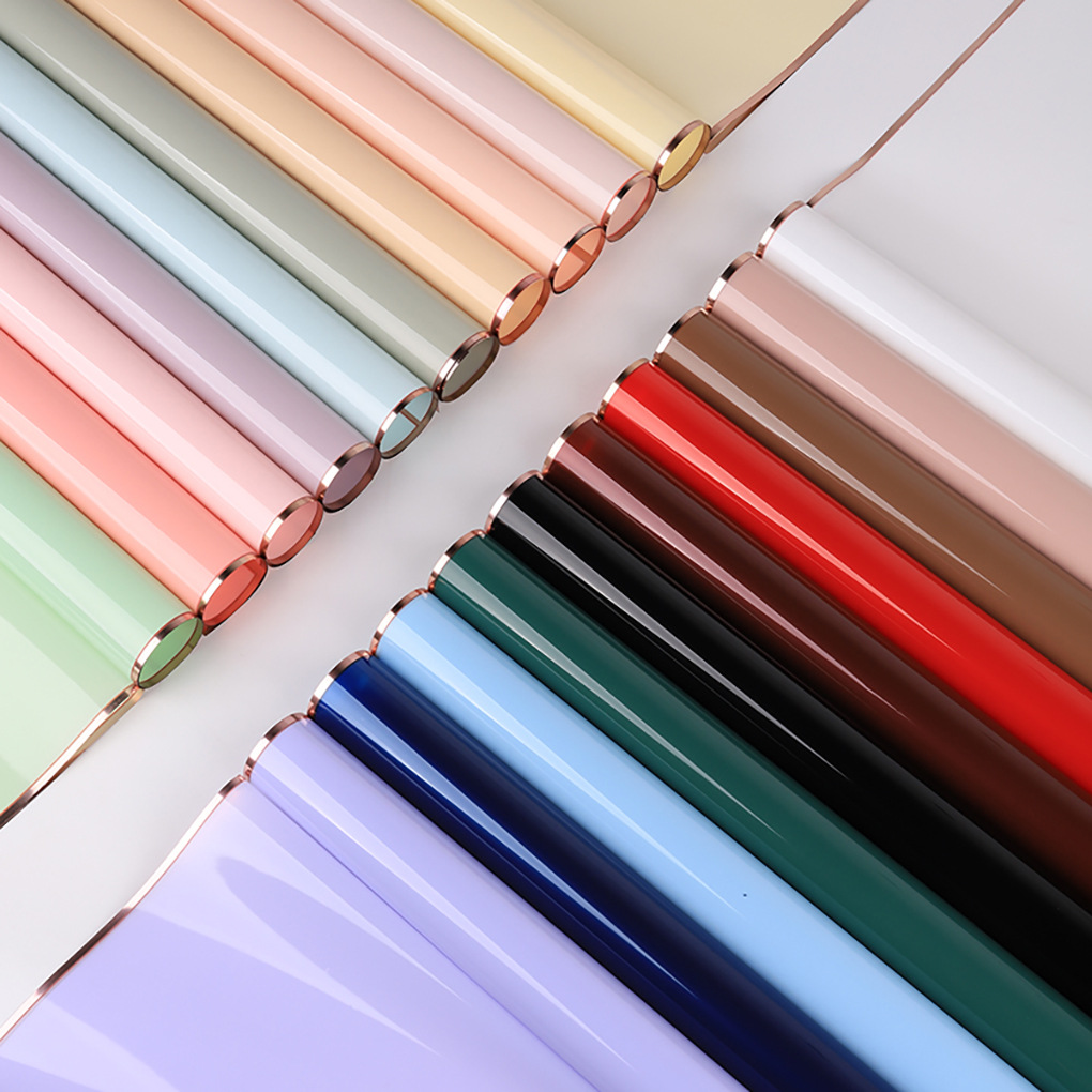 Li Zhi Ran era de oro papel de embalaje de flores película de gelía de oro papel de embalaje de buquete de flores