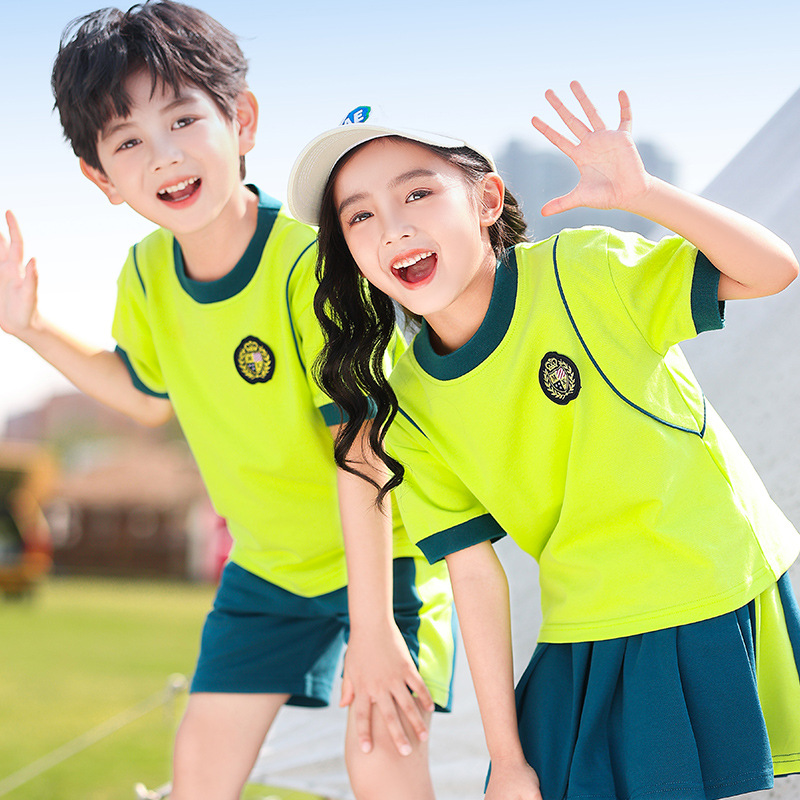幼兒園園服新款小學生校服套裝寬鬆運動裝班服三件套老師服春秋款