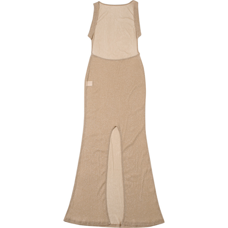 119g Weight Maxi Long Dress Dress Length Type Sleeveless Sleeve Length Bodycon Dress Dresses Type Spandex, Polyester Fabric Type Mid Waist Waist Line Holiday, Party Occasion Boat Neck Neckline Slim Fit Type Glittery, Solid Color Pattern Summer, Spring Season Women's Gender Backless Design Vacation, Sexy Style Wholesale Women's Vacation Sexy Backless Glittery Solid Color Holiday Party Boat Neck Sleeveless Bodycon Dress 20
