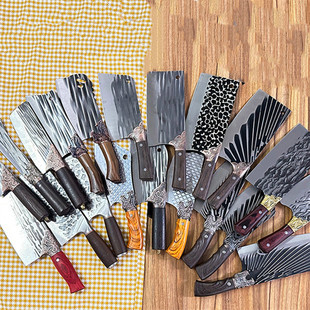 Guangdong Yangjiang kitchen knife running Jianghu shell steel knife forging chopping knife stall bone knife kitchen knife wholesale
