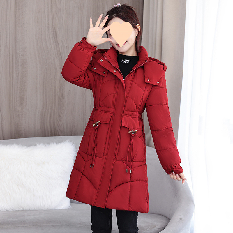 Cotton jacket for women with long cotton jacket for slim fit and stylish fashionable and thickened new 2025 winter jacket