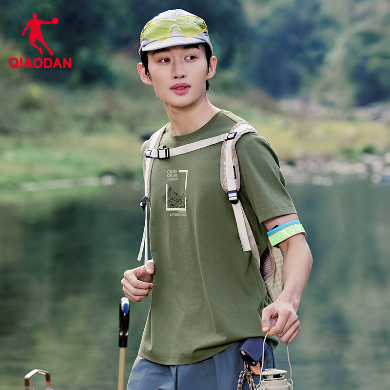 Jordan Cool Short-Sleeved T-Shirt Men's 2025 Summer New Shopping Mall Same Style Outdoor Versatile Fashionable Breathable Top