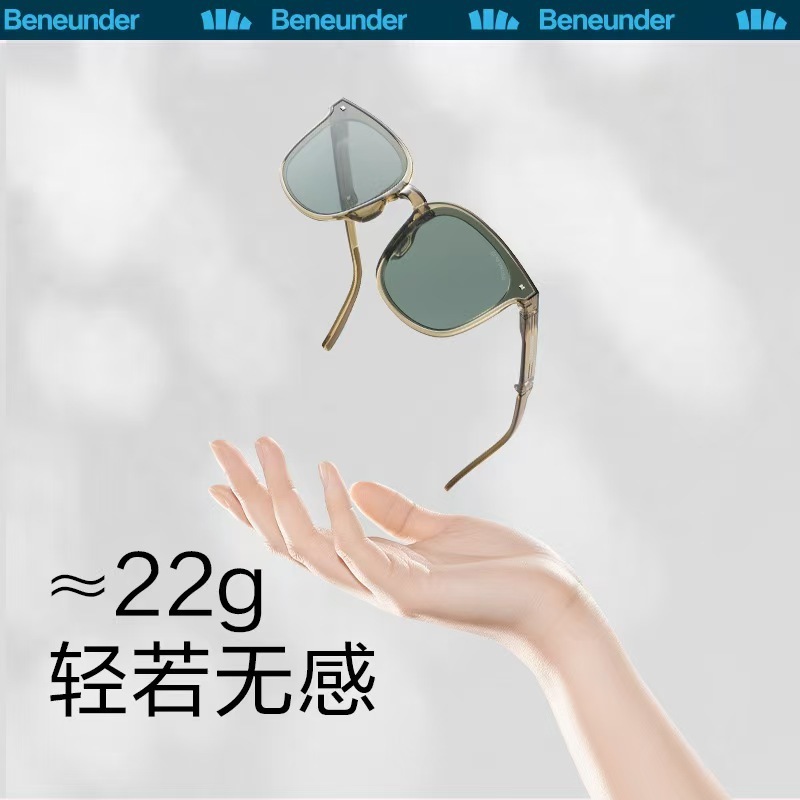 Jiaoxia サングラス 折りたたみ式日焼け止めサングラス 女性用、ハイエンド、軽量、抗 UV、男性用運転偏光グラス|undefined
