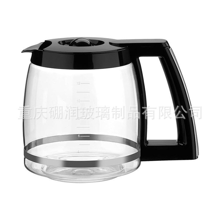 Cross-Border Wholesale 12-Cup High Borosilicate Glass Pot Suitable for Cuisinart Replacement Glass Coffee Pot and Pp Lid Cross-Border Wholesale 12-Cup High Borosilicate Glass Pot Suitable for Cuisinart Replacement Glass Coffee Pot and Pp Lid