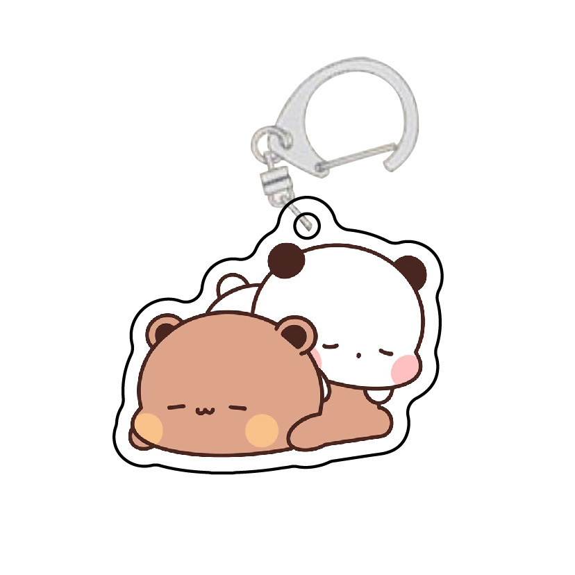 Cute pequeño dos tecidos de tela un dos colgantes acrílicos estudiantes caricaturas personales mochila colgar decoración personalizada image 21