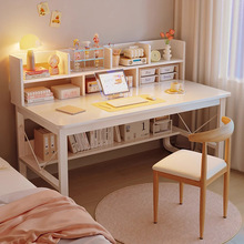 书桌书架一体式学生卧室学习写字台出租屋简易办公桌椅组合电脑桌