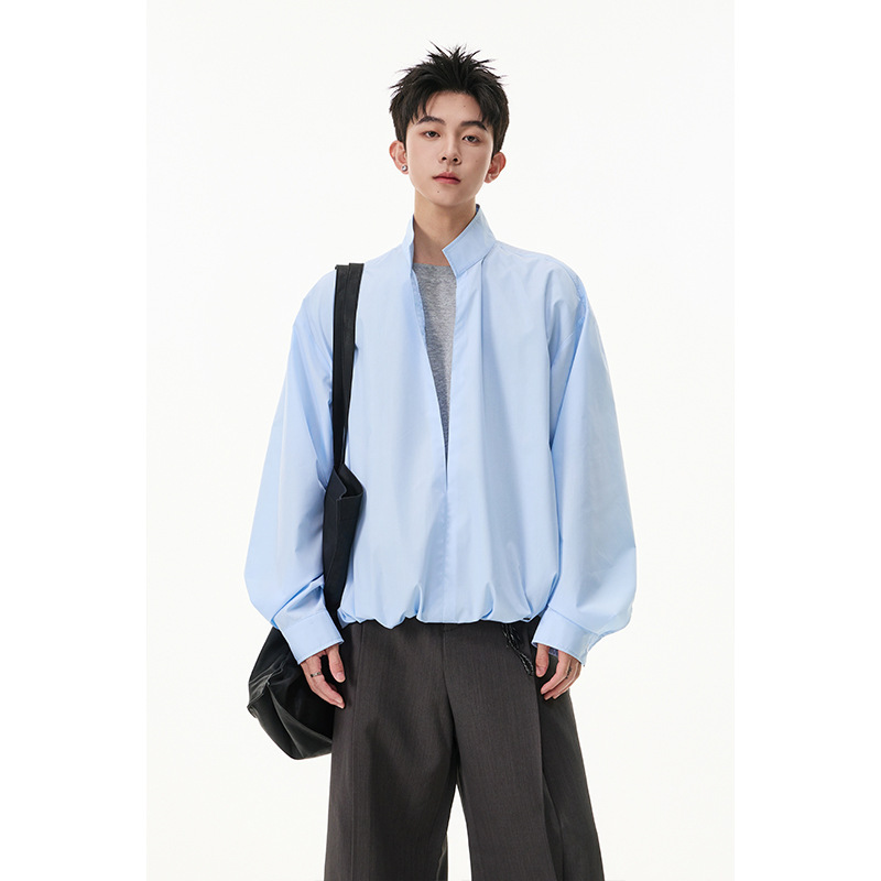 Oxfreak'Seoul Style' High-Quality Cotton Fake Two-Piece Shirt for Men, Unique Design Pullover Shirt Oxfreak'Seoul Style' High-Quality Cotton Fake Two-Piece Shirt for Men, Unique Design Pullover Shirt