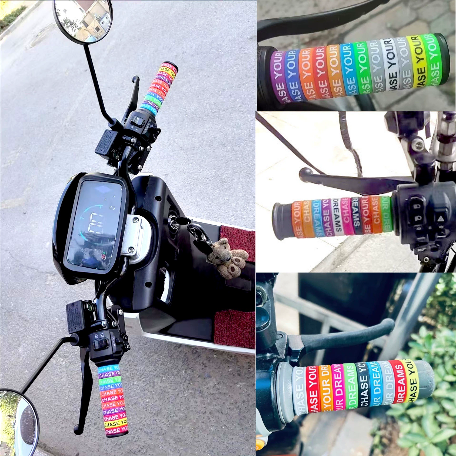 30 мм электрический автомобиль ручная ручка противоскользящая кольцо силиконовое кольцо для мотоцикла противоскользящая силиконовое кольцо для ручного резинового кольца