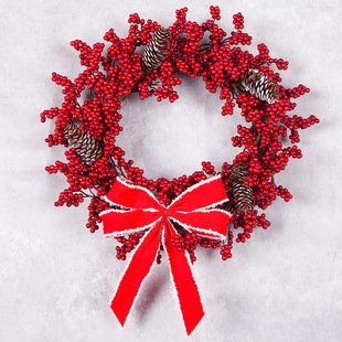 Cross-border New Christmas Decoration Supplies Amazon Red Cone Plastic Pine Cone Christmas Garnish Outdoor Courtyard Decorations
