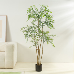 模擬緑植物南天竹屋内外ホームリビングルーム装飾模擬植物南天竹鉢植え床置き飾り