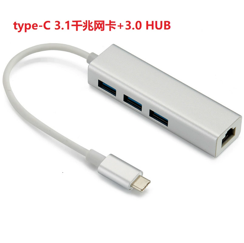 Оптовая USB сетевая карта + трехпортовый концентратор, двойной вход, одно расширение, 3 интерфейса USB, адаптер USB на RJ45