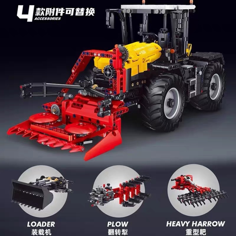 Yuxing modelo rey mecánico de control remoto tractor eléctrico adulto alta dificultad montaje legao bloques juguetes al por mayor