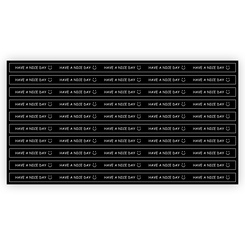 [regular version] type a black (26x1cm); 10 sheets (100 stickers/pack)