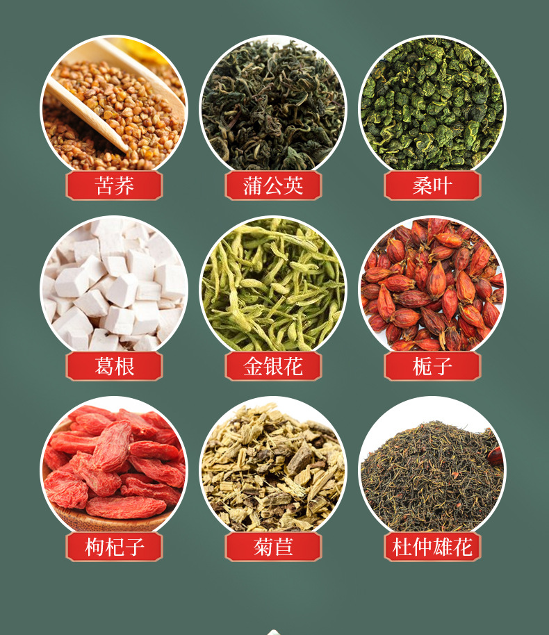 Hanfang Yi Gan Tea 150g Box Cold Brewed Herbal Tea Bags with Honeysuckle Cassia Seed and Goji Berry key features