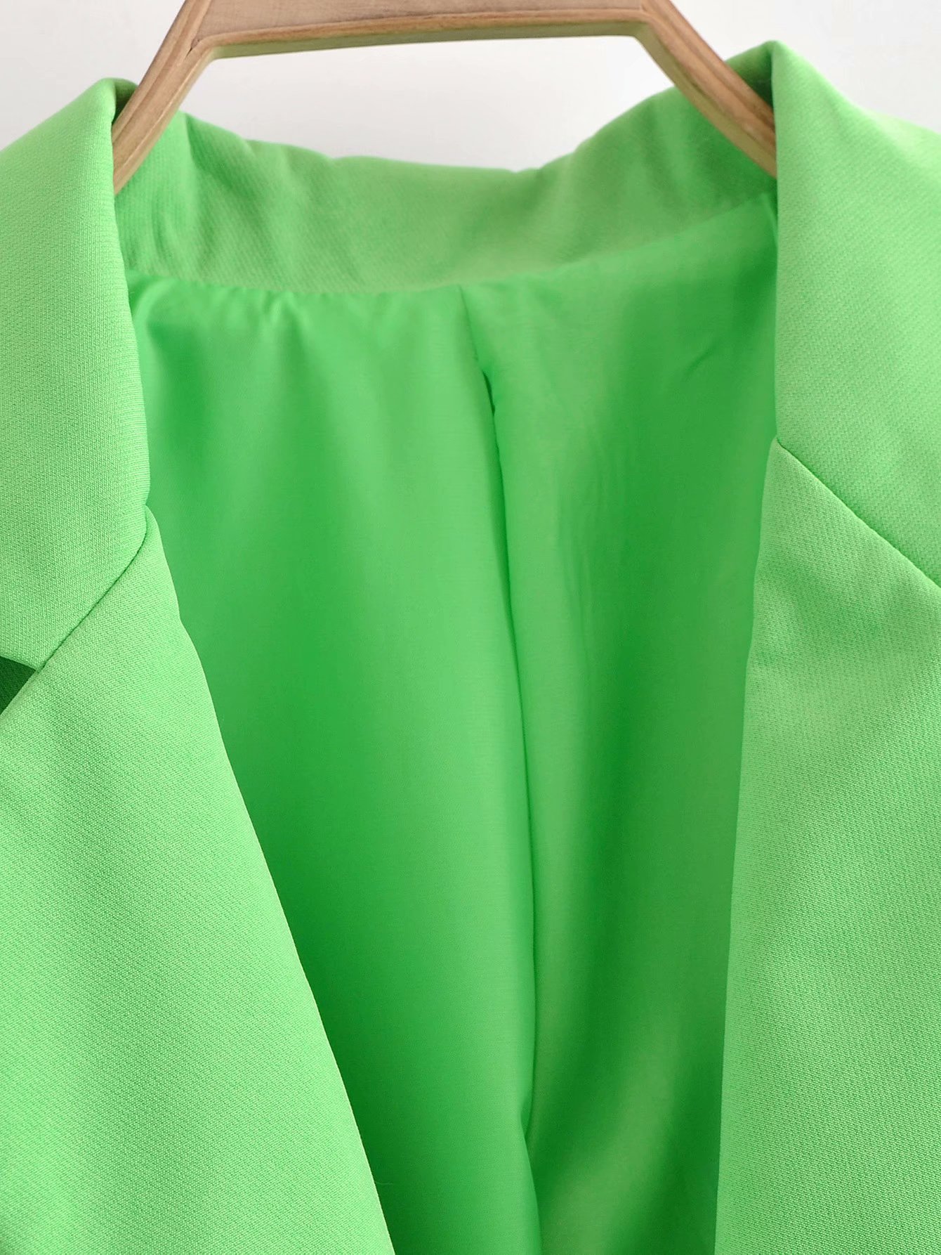 fluorescent green back split loose blazer Nihaostyles wholesale clothing vendor NSAM75404