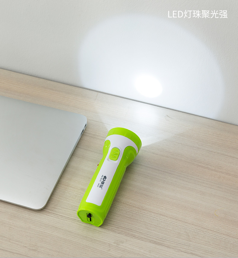 Kangming Household Led Flashlight Plastic Small Flashlight Outdoor Emergency Lighting Flashlight Color Random Portable Emergency