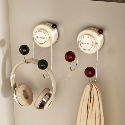 Adhesive Hook without Drilling, Heavy-Duty Door Hanger Hook, Invisible Entryway Coat Hook, Bathroom and Shower Sticky Hook