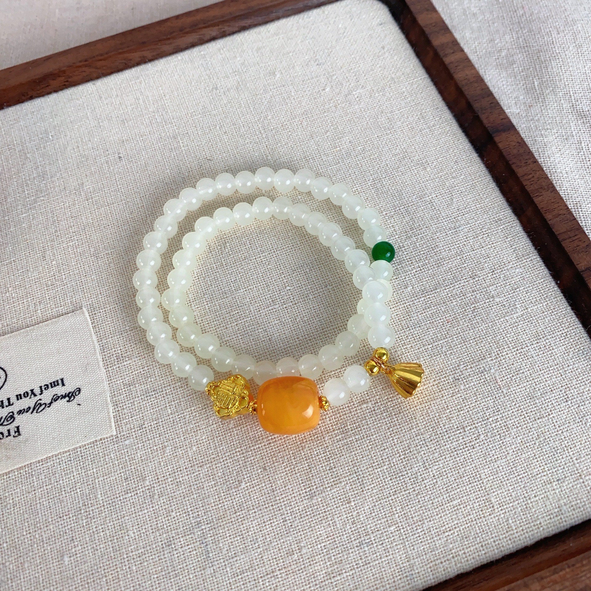 Double circle beaded bracelet S0988