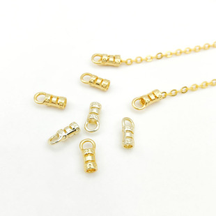 Real Gold Plated Color-Preserving Universal Clip Buckle Color-Preserving Chain Buckle Leather Rope Finishing Buckle DIY Handmade Jewelry Accessories