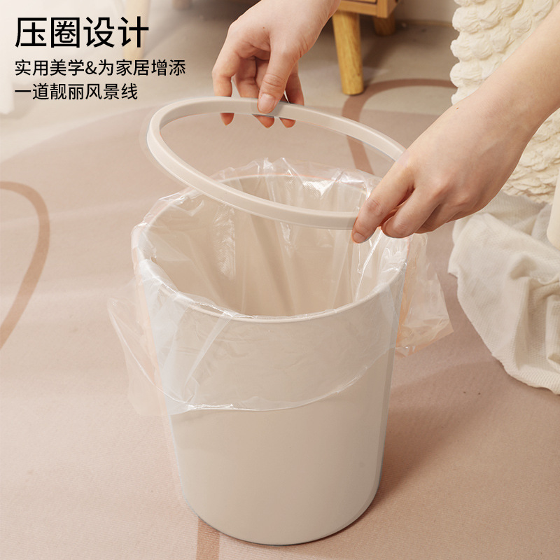 cocina plástico doméstico con anillo de compresión cubo de basura sala de estar dormitorio canasta simple gran cubo de basura del baño