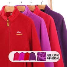 秋冬卫衣绒衣女士摇粒绒外套大码保暖女装上衣妈妈装加绒加厚外套