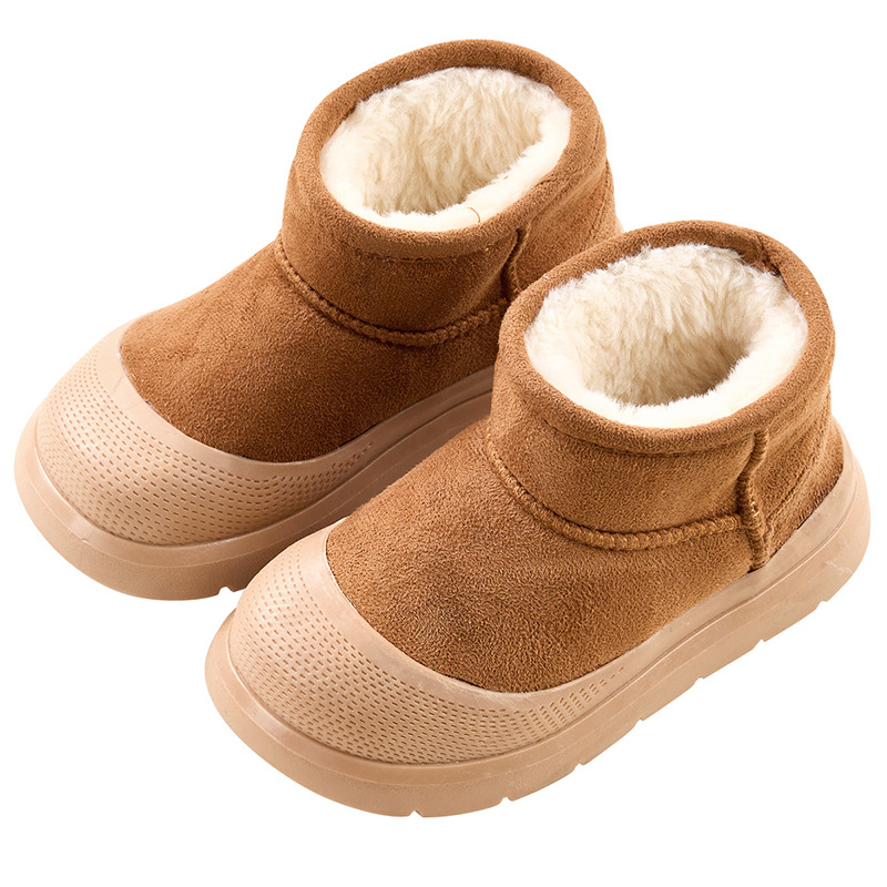 Happy Mary children's winter warm snow boots boys non slip waterproof girls cotton boots outdoor thickened large cotton shoes_viptrois.com