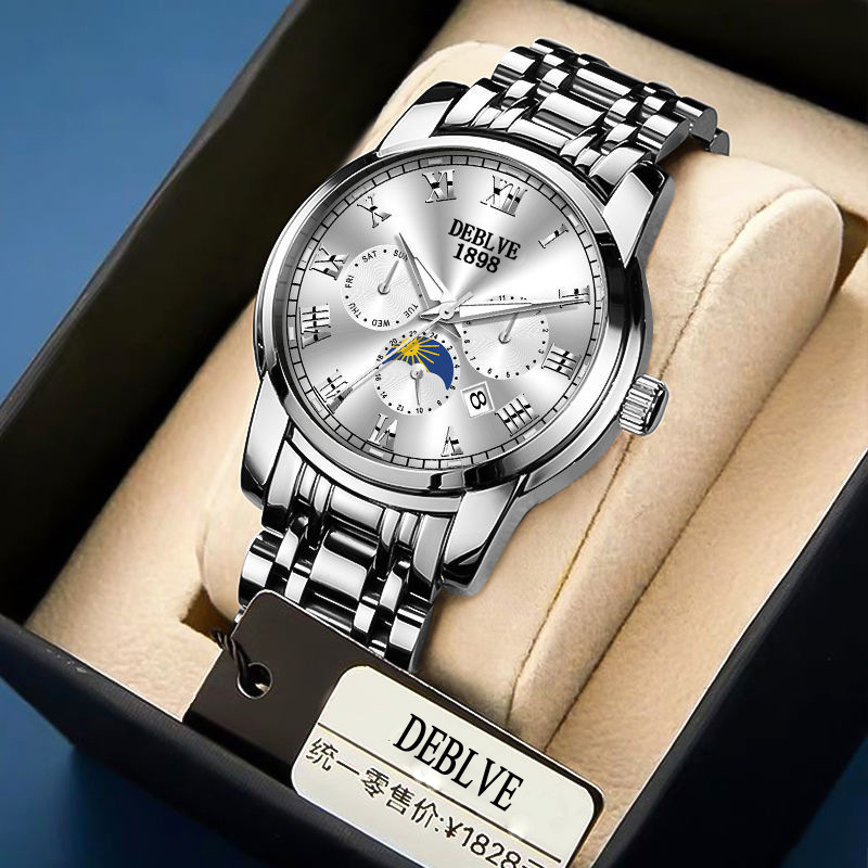 SKU14_型号(银白【瑞士进口机芯+质保十年】钢带)