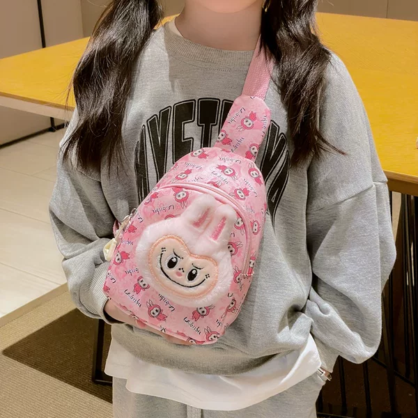 Fashionable Children's Bag Small Chest Bag Fashionable Lightweight Change Shoulder Crossbody Bag 2024 New Cute Children's Bag