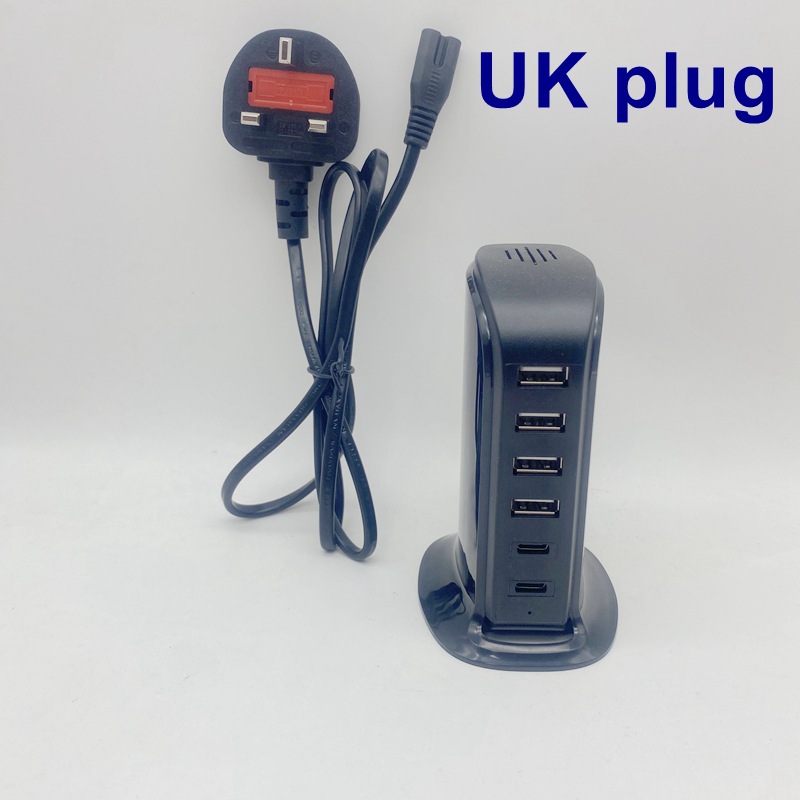 Cargador de múltiples funciones portátil de viaje de escritorio Tipo-c dual del cargador del velero del USB del multi-Puerto elegante