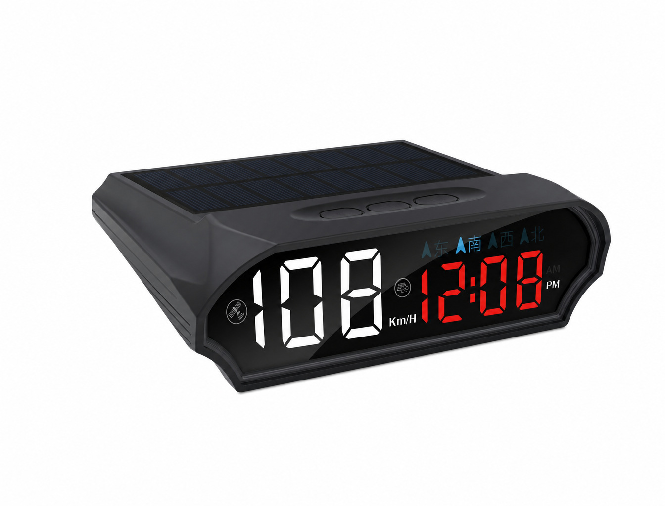 Vietnamese Car Speed Solar-Powered Voice HUD Head-Up Display Electronic Dog Safety Warning Device
