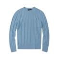 Sweater round neck fog blue black label