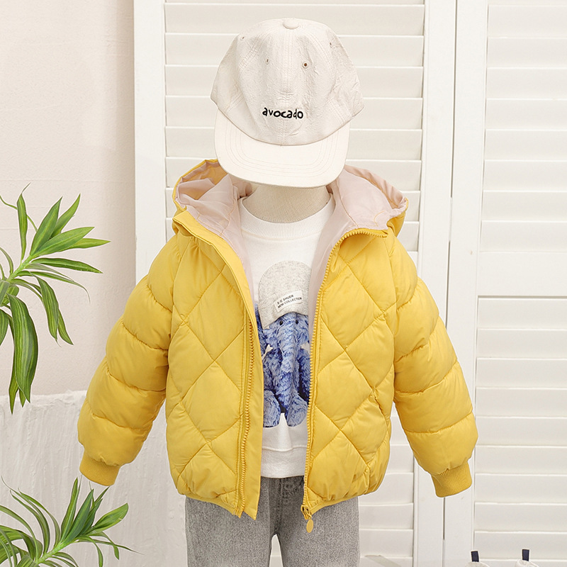 Otoño e invierno Abrigo acolchado de algodón para niños Abrigo con capucha engrosada para hombres y mujeres Abrigo acolchado de algodón para niños de estilo coreano