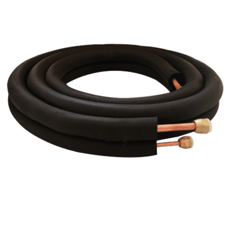 Tubería de cobre para aire acondicionado, tubería de conexión engrosada para aire acondicionado de 1.5 HP, 2 HP, 3 HP, 5 HP, accesorios de cobre preinstalados para aire acondicionado.
