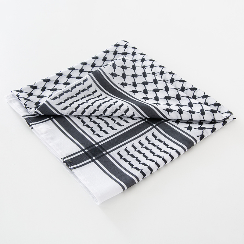 跨境中东迪拜沙特阿拉伯方巾Keffiyeh scarves印花头巾head scarf 跨境中东迪拜沙特阿拉伯方巾Keffiyeh scarves印花头巾head scarf