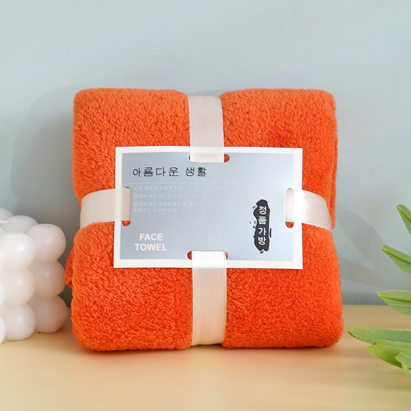 Coral Fleece Face Towels Absorbent Square Gift For Wedding_voghion.com